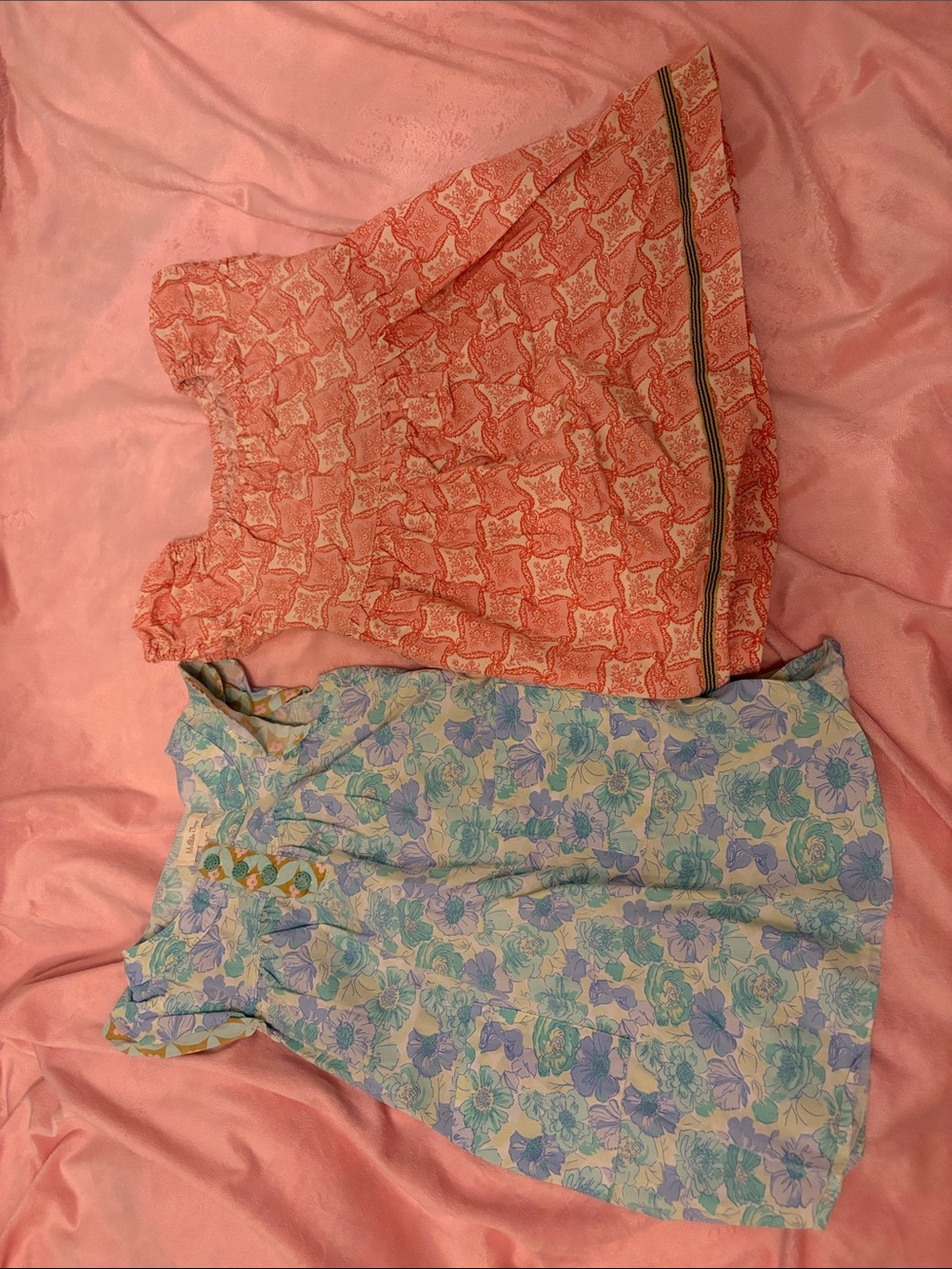 Matilda Jane Coral Printed Sundress and Blue Floral Dress Set
